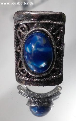 Schmuckstein Lapis Ring Antikes Design Lang